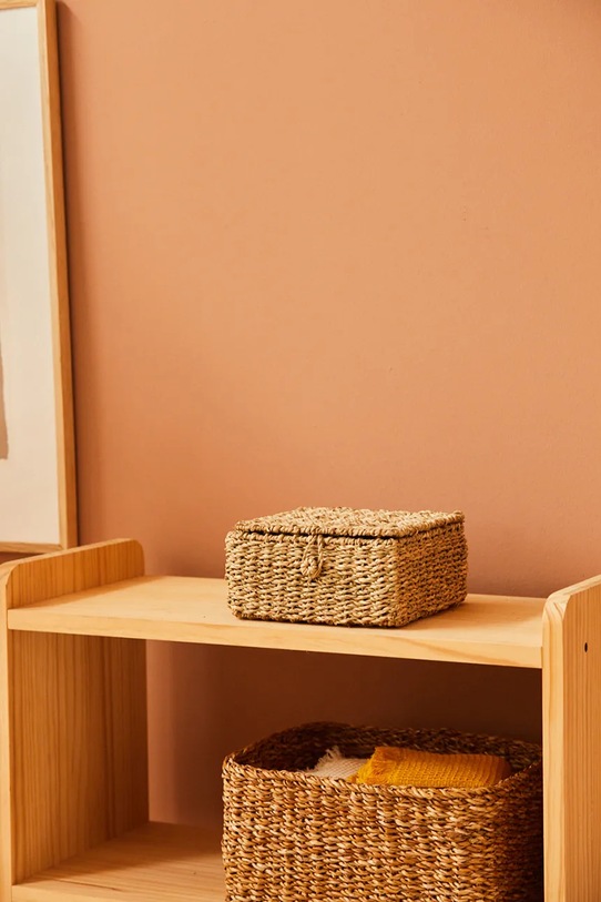 Úložný box Calma House Catola 20 x 20 x 10 cm oranžová CATOLA.BX20.NAT