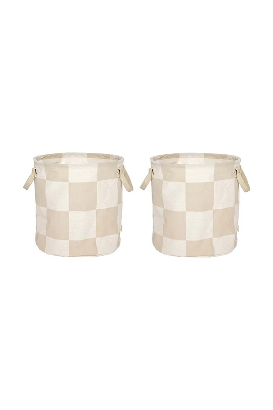 Σετ από καλάθια αποθήκευσης OYOY Chess 32 x 32 x 32 cm 2-pack μπεζ L301583
