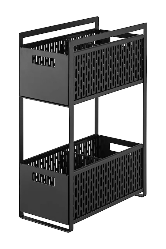 Yamazaki kosze do przechowywania ze stojakiem Tower 16 x 32,5 x 46 cm czarny 5219