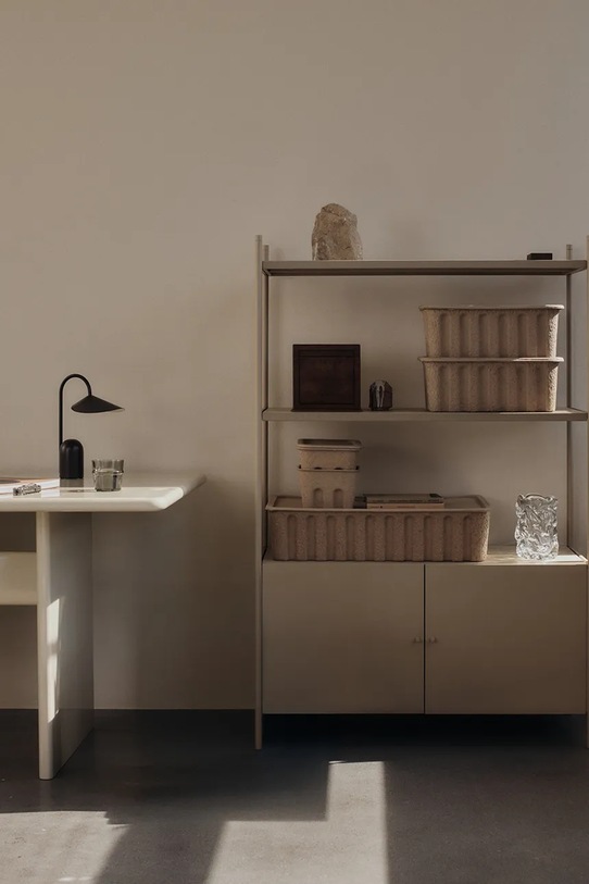 ferm LIVING pudełko do przechowywania 42 x 15 cm 1104272368 beżowy AA00