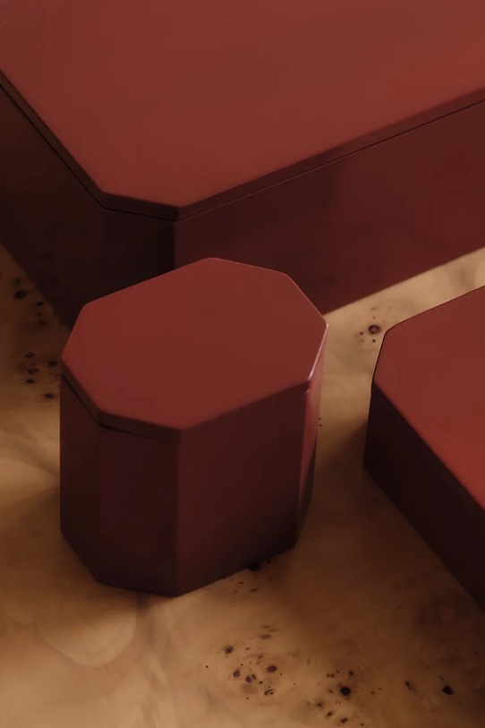 ferm LIVING recipient cu capac Nova 10 x 7,5 cm 1104271948 rosu