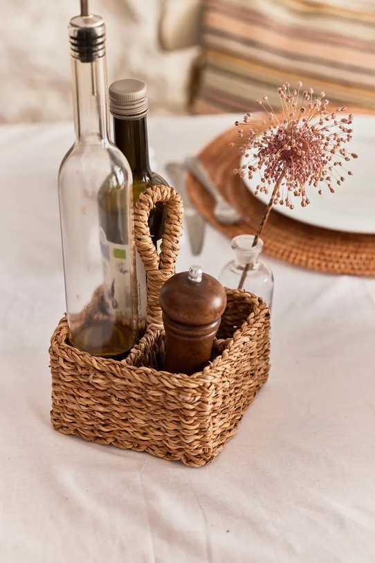 Salon i sypialnia Calma House kosz do przechowywania Braid 16 x 16 x 9 cm BRAID.31CP.NAT beżowy