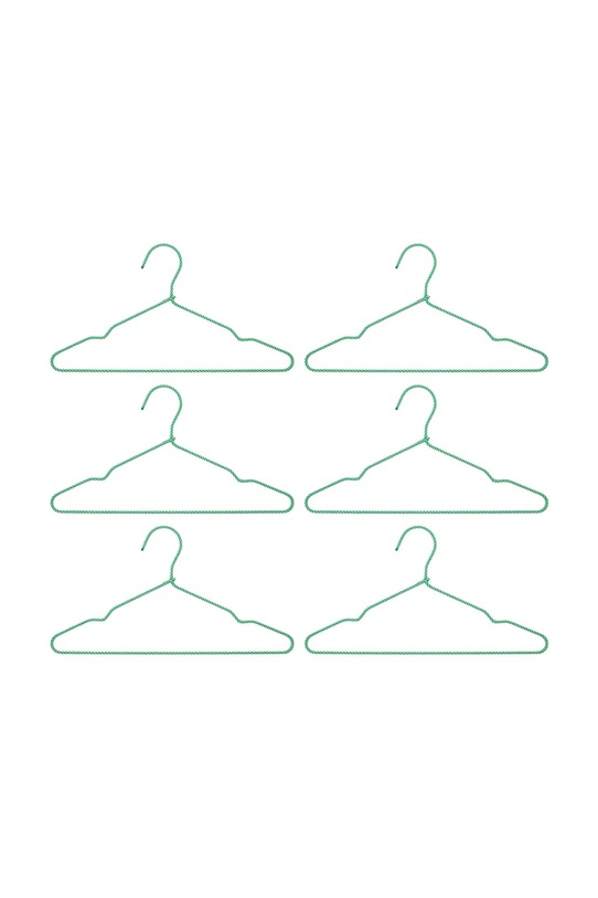 House Doctor zestaw wieszaków na ubrania HDWire 6-pack zielony 900000972