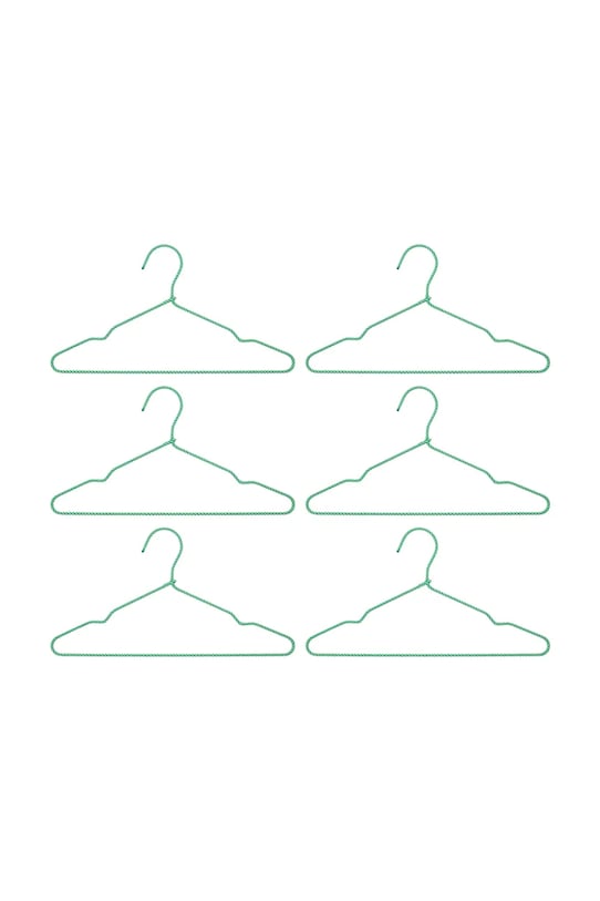 House Doctor zestaw wieszaków na ubrania HDWire 6-pack zielony 900000972