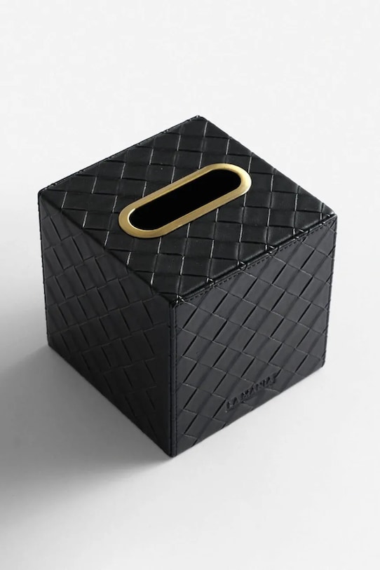 La Mania pojemnik na chusteczki Tresse I 14 x 14 cm 5905549433522 czarny AA00