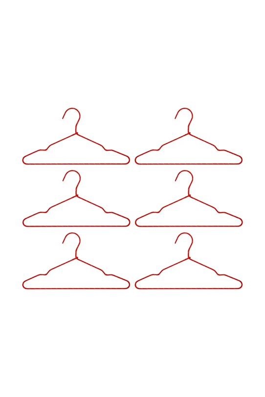 House Doctor zestaw wieszaków na ubrania HDWire 40 x 20 cm 6-pack czerwony 900000974