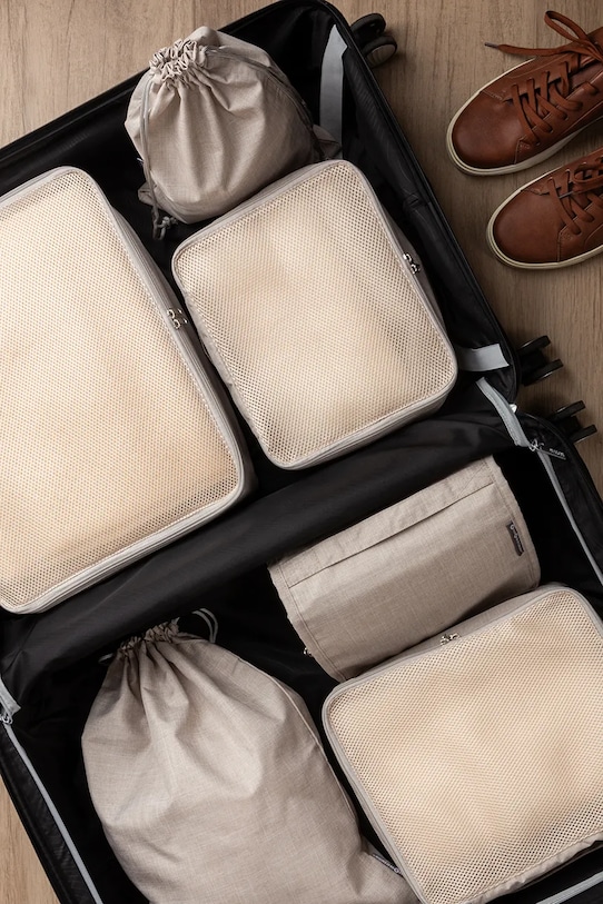 Bigso Box of Sweden zestaw organizerów podróżnych Travel Collection 6-pack beżowy 992PS0224A6.99