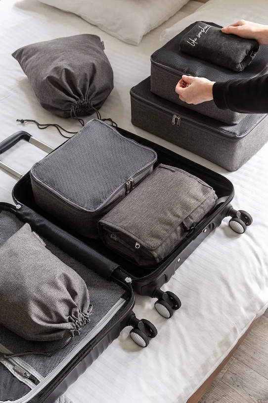 Bigso Box of Sweden zestaw organizerów podróżnych Travel Collection 6-pack 992PS0124A6.99 szary AA00