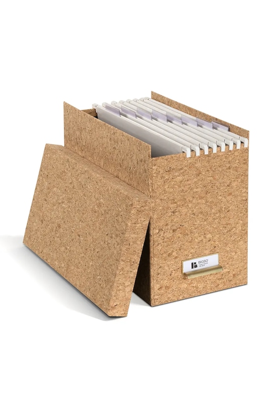 Bigso Box of Sweden pudełko na dokumenty Johan 18,5 x 35 x 26,5 cm 9441N4065.99 brązowy AA00