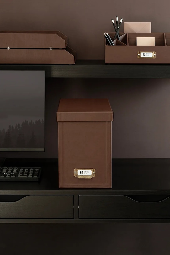 Bigso Box of Sweden pudełko na dokumenty Johan 18,5 x 35 x 27 cm brązowy 9441R3073.99