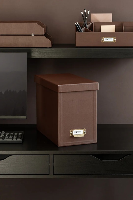 Bigso Box of Sweden pudełko na dokumenty Johan 18,5 x 35 x 27 cm 9441R3073.99 brązowy