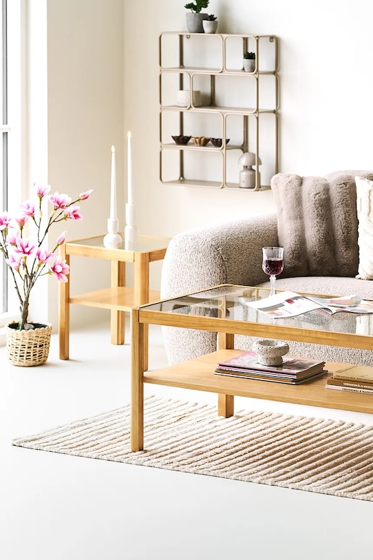 House Nordic półka wisząca z metalu 18 x 48 x 64 cm 3251010 beżowy