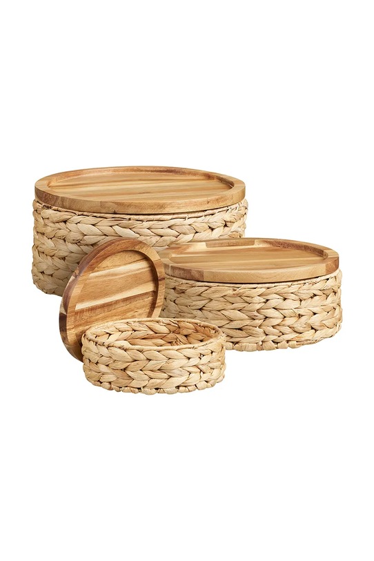 House Nordic zestaw pudełek do przechowywania 4401571 beżowy AA00