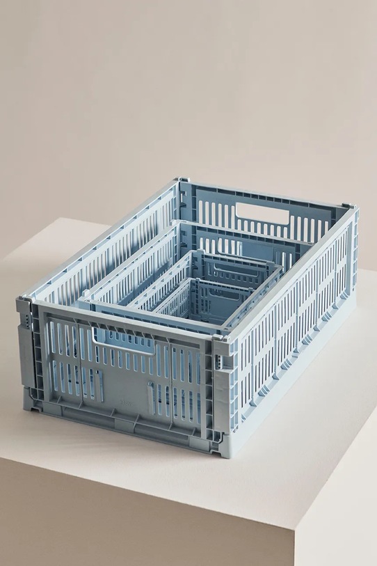 HAY pudełko do przechowywania z tworzywa sztucznego 18,5 x 34,5 x 53 cm niebieski AB634.A603.AE92