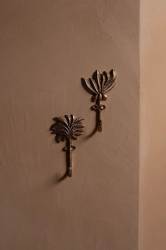 Doing Goods zestaw haczyków ściennych mosiężnych 12 x 7 x 0,5 cm żółty 1.10.10.062.926.3