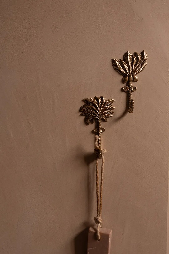 Doing Goods zestaw haczyków ściennych mosiężnych 12 x 7 x 0,5 cm 1.10.10.062.926.3 żółty