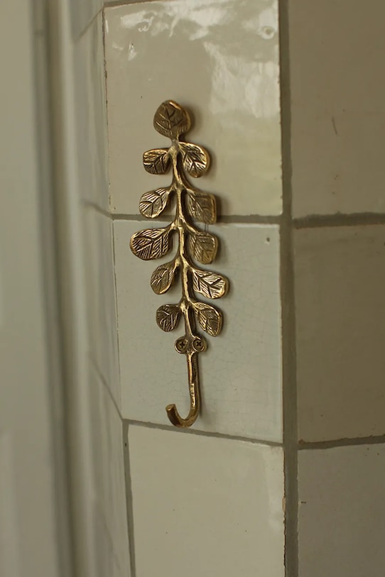 Salon i sypialnia Doing Goods haczyk ścienny mosiężny 19,5 x 6,5 x 3,5 cm 1.10.10.076.099.5 żółty