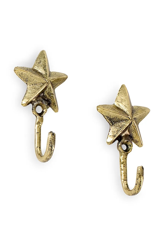 Doing Goods sada nástenných mosadzných háčikov 6,5 x 4 x 1 cm 1.10.10.078.099.1 žltá AA00