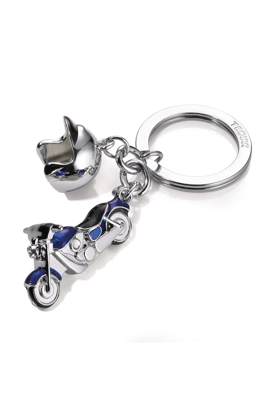 Troika brelok na klucze z metalu polerowanego 11 x 3,5 x 2,8 cm szary TRKR13.23.CH