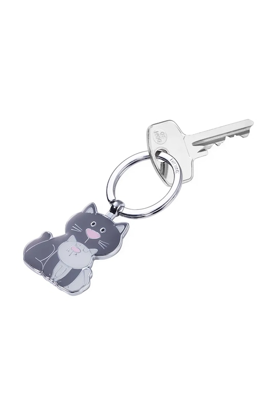 Troika brelok na klucze z metalu polerowanego 7,8 x 3,5 x 1 cm TRKR18.04.GY szary AA00