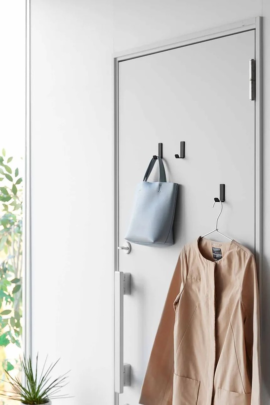 Yamazaki sada háčků nástěnná ocelová 2,2 x 3 x 6 cm 10234. černá AA00