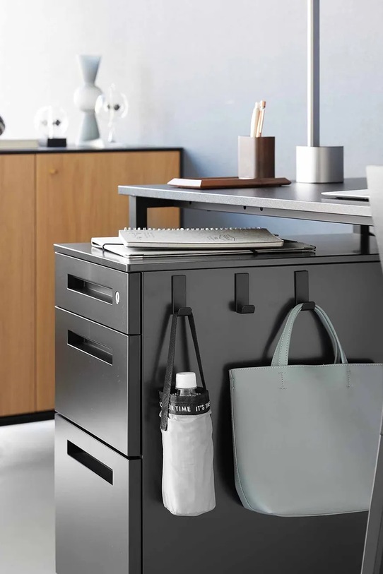 Yamazaki sada háčků nástěnná ocelová 2,2 x 3 x 6 cm černá 10234.