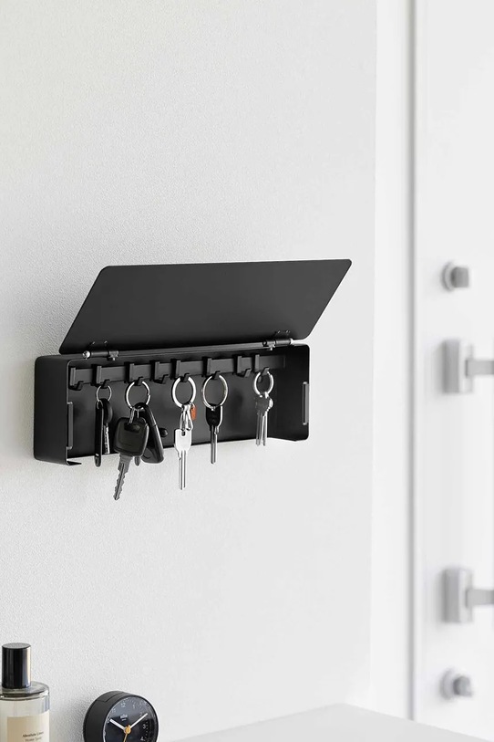 Dnevni boravak i spavaća soba Yamazaki zidni od čelika 33 x 5,3 x 11 cm 10345 crna