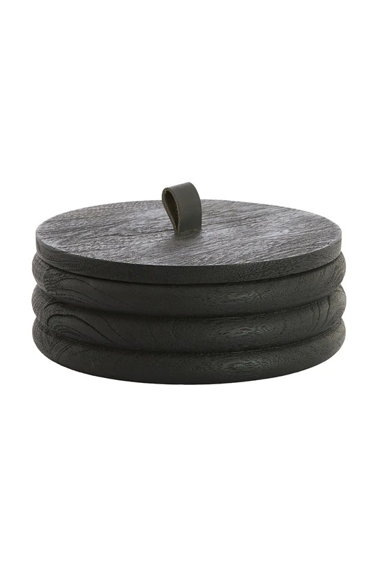 Light & Living box na skladovanie drevený 19 x 7 cm čierna 5789712