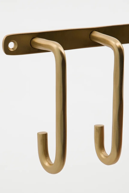 House Doctor wieszak ścienny ze stali nierdzewnej 15 x 4 x 10 cm 205345018 żółty AA00