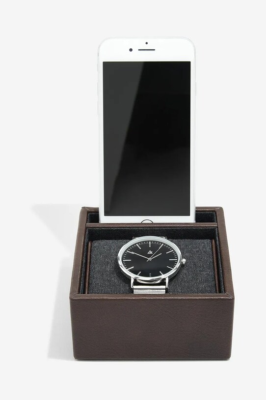 Dokovacia stanica a box na hodinky Stackers hnedá 75418