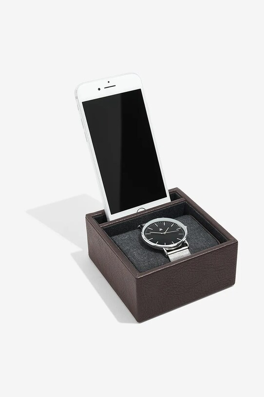 Obývacia izba a spálňa Dokovacia stanica a box na hodinky Stackers 75418 hnedá