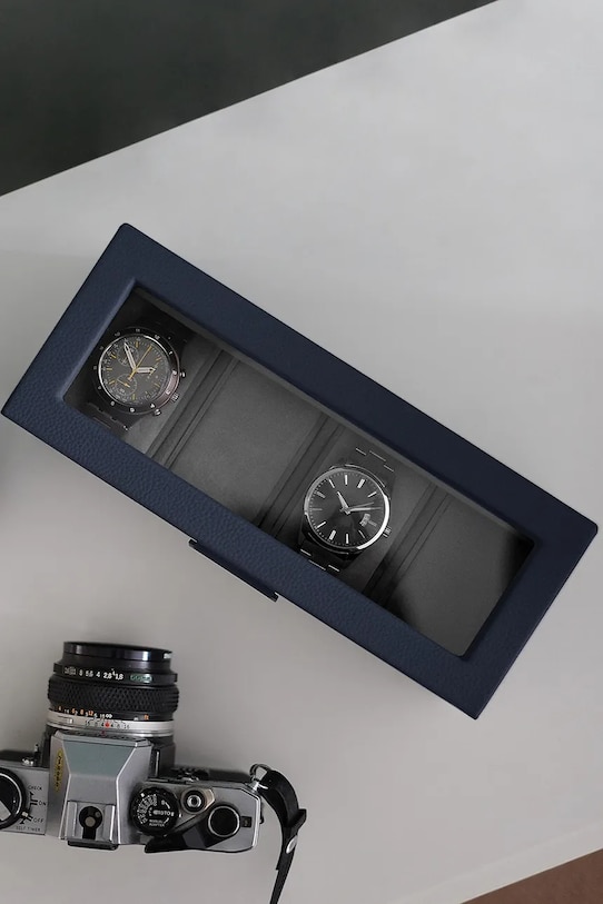 Obývacia izba a spálňa Box na hodinky Stackers 76064 tmavomodrá