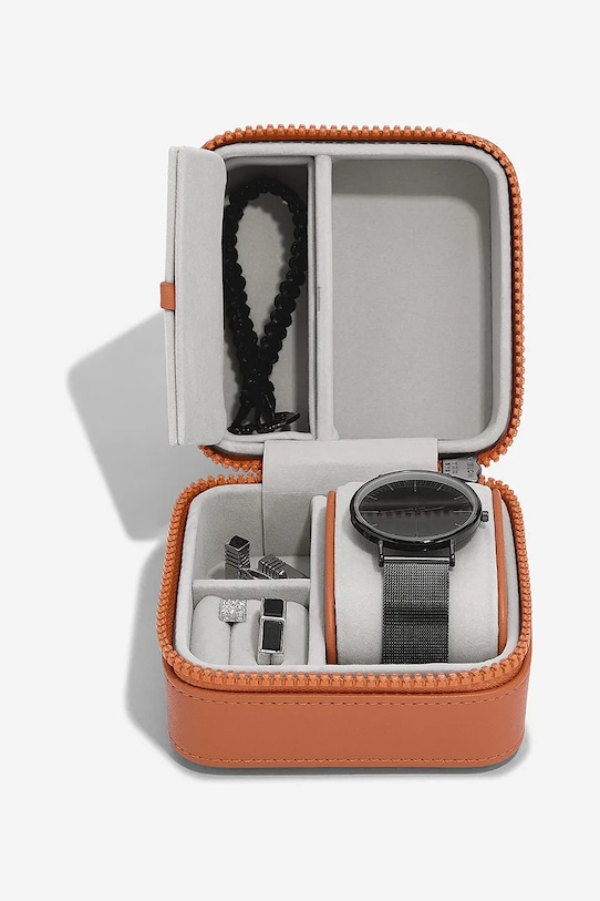 Stackers pudełko podróżne na biżuterię i zegarek pomarańczowy 76402.