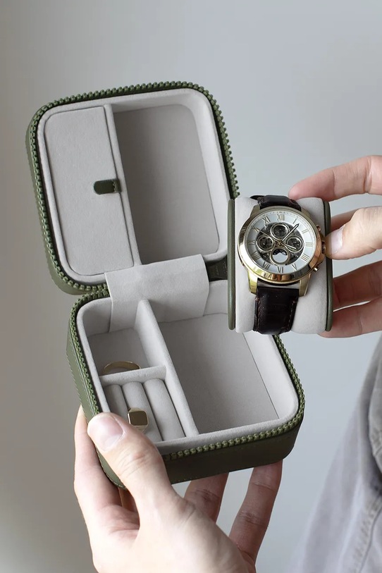 Stackers pudełko podróżne na biżuterię zielony 76400