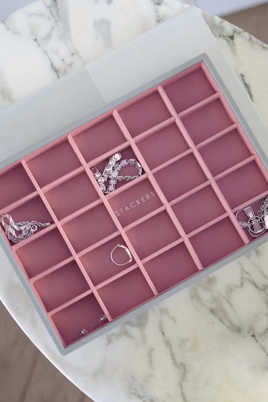 Living și dormitor Stackers organizator de bijuterii 73553. roz