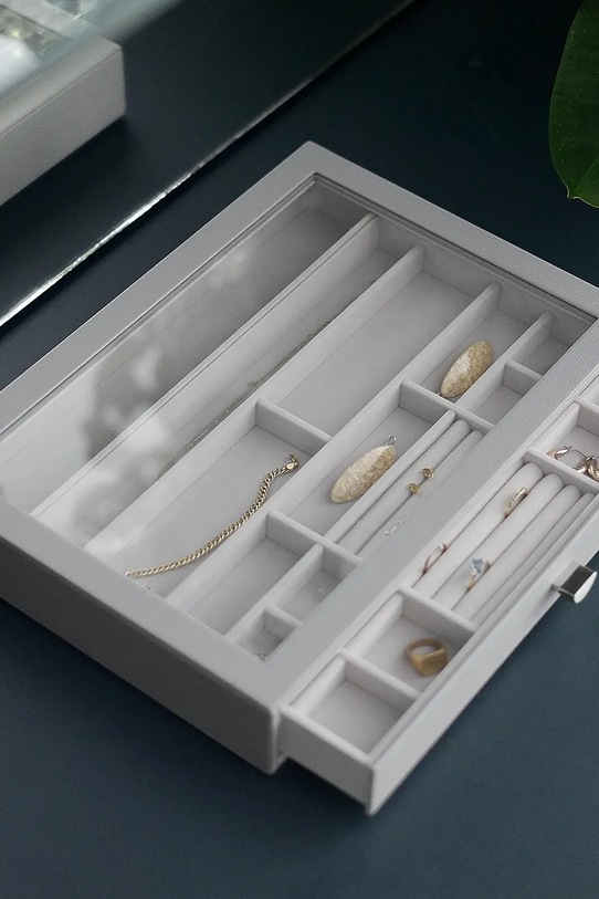 Living și dormitor Stackers cutie de bijuterii 0 75812 gri