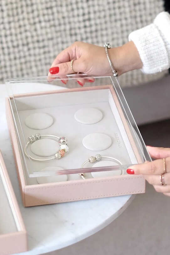 Stackers szkatułka na bransoletki charms różowy 74405