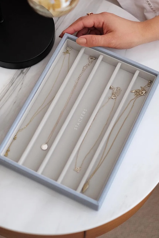 Living și dormitor Stackers organizator de bijuterii 73777 albastru