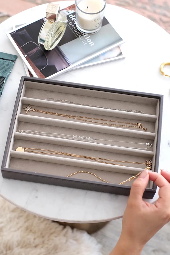 Salon i sypialnia Stackers organizer na biżuterię 0 73779 szary