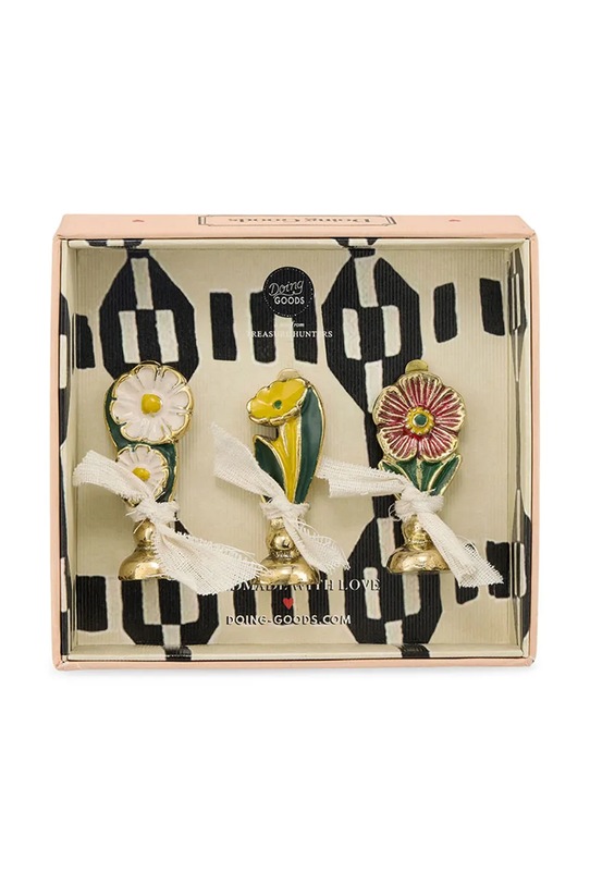 Doing Goods uchwyty na kartki okolicznościowe Posy Card 6 x 2,7 x 2 cm 3-pack 1.10.40.044.923.2 żółty AA00