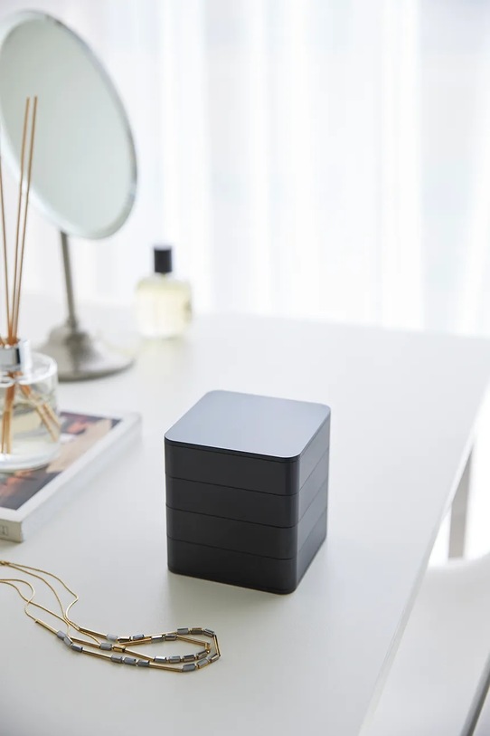 Yamazaki organizer na biżuterię Tower 9 x 9 x 10 cm 1754 czarny AA00