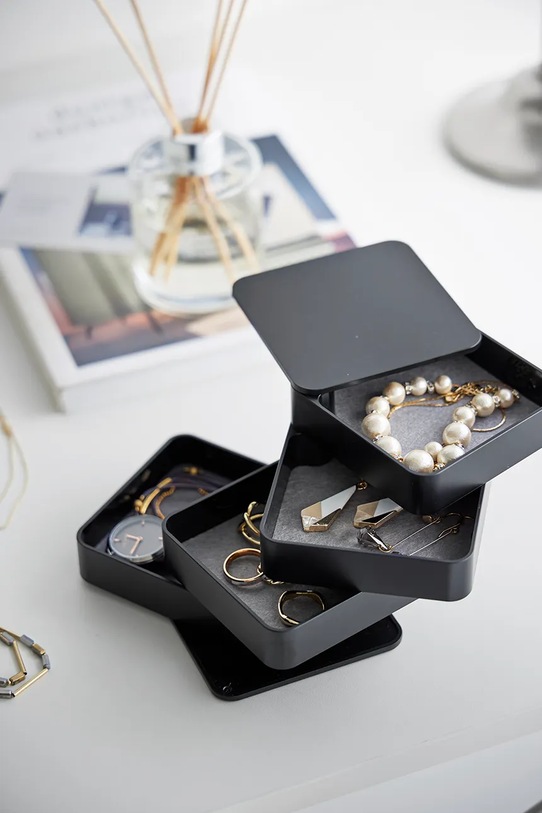 Yamazaki organizer na biżuterię Tower 9 x 9 x 10 cm czarny 1754