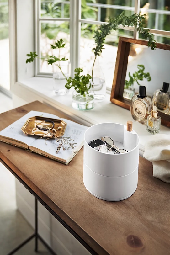 Yamazaki organizer na biżuterię Tosca 14,5 x 15,5 cm 5313 biały AA00