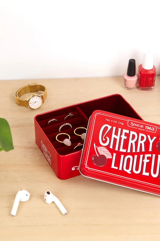 Balvi pudełko na biżuterię Cherry 4 x 14,2 x 10 cm czerwony 28132