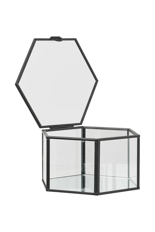 House Nordic zestaw szkatułek na biżuterię ze szkła 4502030 transparentny AA00