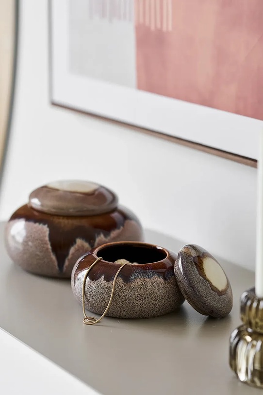 Гостиная и спальня Набор декоративных контейнеров House Nordic 11,7 x 7 / 15,3 x 8,5 cm 2 шт 4502033 коричневый