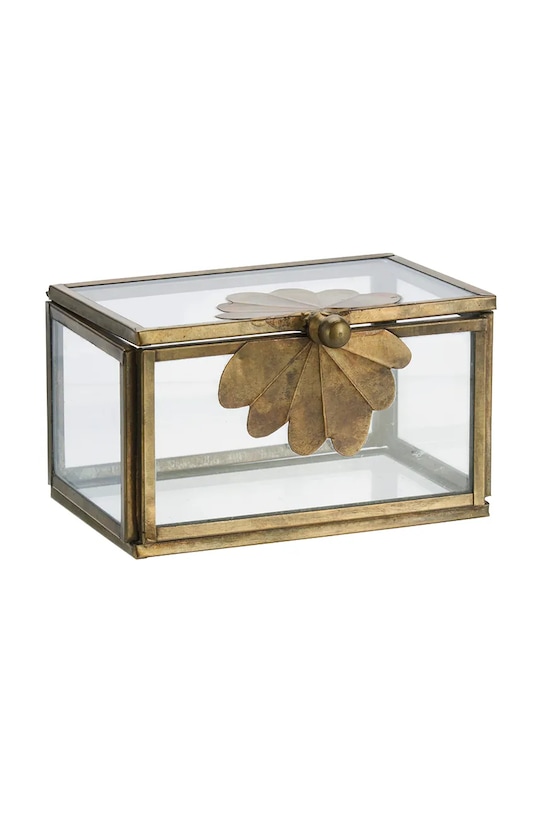 Madam Stoltz szkatułka na biżuterię 10 x 6,5 x 6 cm żółty PCH30254