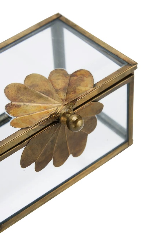 Madam Stoltz szkatułka na biżuterię 10 x 6,5 x 6 cm PCH30254 żółty AA00