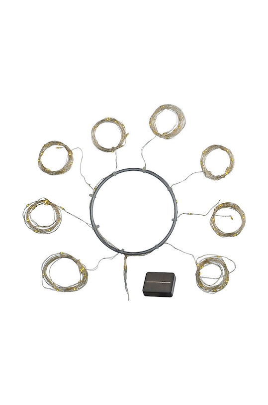 Sirius LED solarni svijetleći lanac Knirke Solar Parasol, 128 LED 8 x 2 + 2 m siva 30881