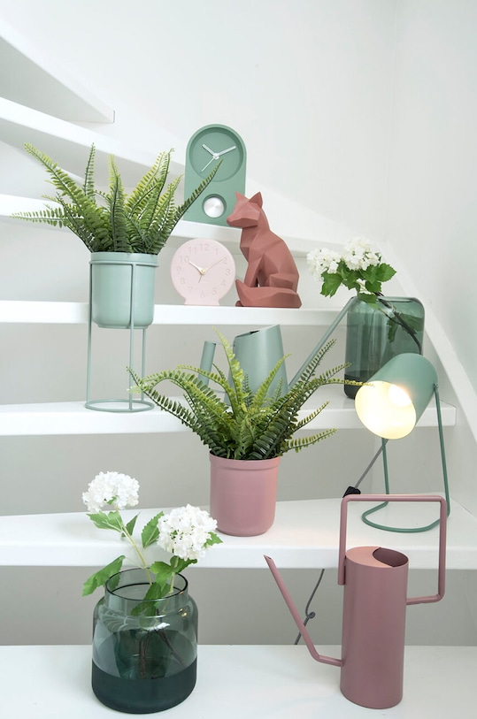 Salon i sypialnia Leitmotiv lampa biurkowa Enchant 30 cm LM1824GR szary